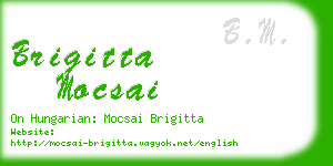 brigitta mocsai business card